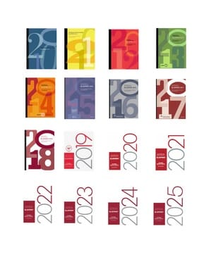 A grid of covers for the 16 blueprints published since 2010